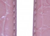 Padded Crocodile Pink Leather Watch Strap 12mm