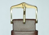 Hirsch 'Diamond calf'' Brown Leather Strap,L, 19mm