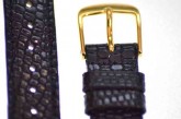 Genuine black Lizard Skin Watch Strap 20mm