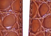 Padded Crocodile Tan Leather Watch Strap 16mm