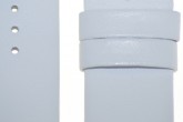 Hirsch 'Scandic' White Leather Watch Strap 20mm