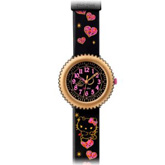 Girls Flik Flak Devilish Hello Kitty Strap Watch FFL006