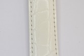 Hirsch 'Crocograin' Medium White Leather Strap, 17mm