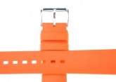 Hirsch 'Pure' 20mm Orange Rubber Strap 