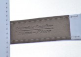 Plain White Leather Watch Strap 14mm