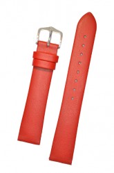 Hirsch 'Diamond calf'' Red Leather Strap,M, 22mm