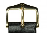 Hirsch 'Umbria ' M Black Leather Strap, 16mm