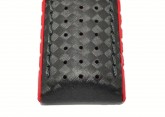 Hirsch 'Ayrton' Performance 24mm Black and Red Strap