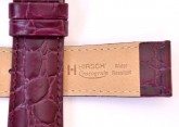 Hirsch 'Crocograin' Purple Leather Strap, 20mm