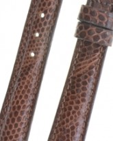 Genuine Brown Lizard Skin Watch Strap 12mm