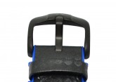 Hirsch 'Ayrton' Performance 24mm Black and Blue Strap