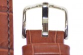 Hirsch 'Grand Duke' High Tech 24mm  Mid Brown Leather Strap 