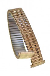 Gold plated expanding watch bracelet 10-14mm