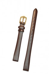 Hirsch 'Diamond Calf'' Brown Leather Strap,L, 12mm