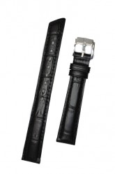 Hirsch 'Princess' Black Leather Strap, 16mm