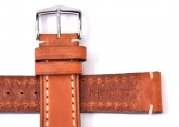 Hirsch 'Liberty' 18mm Golden Brown Leather Strap