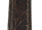 Hirsch 'Genuine Croco' M 15mm Brown Leather Strap 