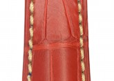 Hirsch 'Viscount' Red Leather Strap, 22mm