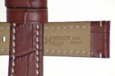 Hirsch 'Knight' 20mm Golden brown leather strap