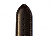 Hirsch 'Merino-Artisan' Dark brown Leather Strap, 18mm
