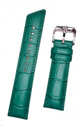 Hirsch 'Princess' Teal Leather Strap, 20mm