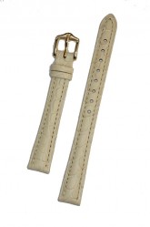 Hirsch 'Aristocrat' 14mm Beige Leather Strap 
