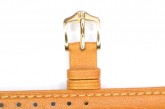 Hirsch 'Camelgrain' XL 18mm Honey Leather Strap 