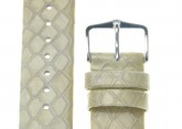 Hirsch 'Pythea Pearl'  20mm  Pearl Leather Strap 