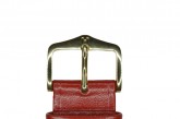 Hirsch 'Umbria ' M Red Leather Strap, 18mm