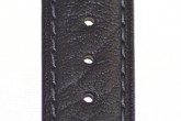 Hirsch 'CamelGrain' Black Leather Strap, 12mm