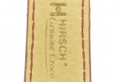Hirsch 'Genuine Croco' M 15mm Golden Brown Leather Strap