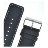 Padded Texas II Style Black Leather Watch Strap 26mm