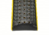 Hirsch 'Ayrton' Performance 20mm Black and Yellow Strap