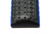 Hirsch 'Ayrton' Performance 24mm Black and Blue Strap