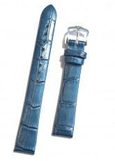 Hirsch 'Duchess'  14mm  Blue Patent Leather Strap 