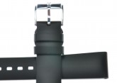 Hirsch 'Pure' 20mm Black Rubber Strap 