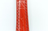 Hirsch 'Crocograin' Red Leather Strap,M, 16mm