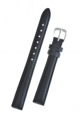 Padded Buffalo Black Long Leather Watch Strap 12mm