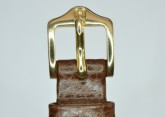 Hirsch 'Dakota' Brown, leather watch strap,L, 12mm