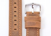 Hirsch 'Terra' Tan Leather Strap, 26mm