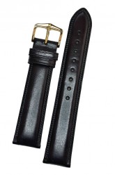 Hirsch 'Ascot' 17mm Black Leather Strap 