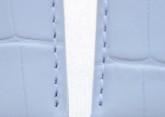 Padded Crocodile White Leather Watch Strap 10mm
