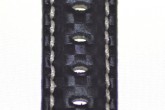 Hirsch 'Carbon' High Tech 18mm Black Leather Strap 