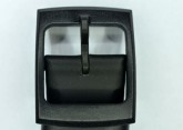 Hirsch William S, Watch Strap for Swatch Gents in Black, 17mm, Plastic Buckle 