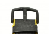 Hirsch 'Ayrton' Performance 22mm Black and Yellow Strap