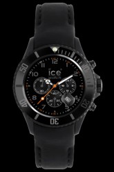 Unisex Ice Big  Chrono Strap Watch CHBKBL