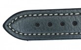 Hirsch 'Buffalo' L 22mm Black Leather Strap 