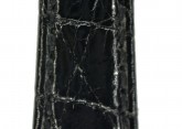 Hirsch 'Genuine Croco' M 14mm Black Leather Strap