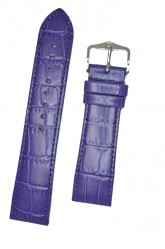 Hirsch 'LouisianaLook' M Violet Leather Strap, 18mm