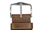 Hirsch 'Forest' L 22mm Brown Soft Calfskin Leather Strap 